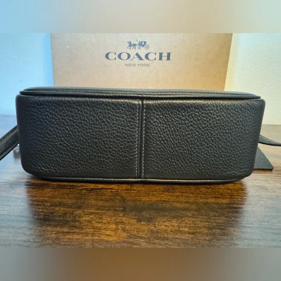 NWT Coach Jamie Black Leather Camera Crossbody bag - Picture 7 of 11